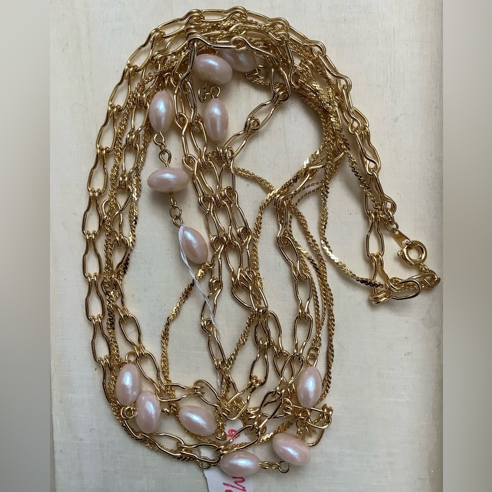 New vintage multi chain necklace